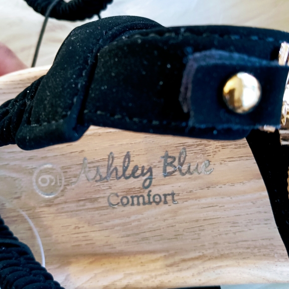 Bejeweled Ashley Blue Comfort Sandals Size 9 - Picture 4 of 6